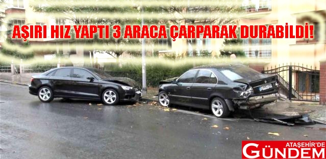 KAYIŞDAĞI CADDESİ'NDE KAZA! 1 KİŞİ KIL PAYI KURTULDU aşırı hız ataşehir kaza gündem